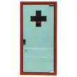 Armoire &agrave; pharmacie rouge 3 &eacute;tag&egrave;res 