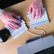 Clavier ergonomique Split Break blanc 