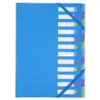 Trieur extensible Harmonika&reg; 12 compartiments Campus&reg; Neon - A4 - Bleu - EXACOMPTA 