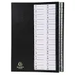 Trieur &agrave; onglets cavaliers 26 compartiments Alphanum&eacute;riques - A4 - Noir - EXACOMPTA 