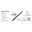 Boite 100 reliures spirales plastique 20mm - Noir - EXACOMPTA