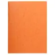 Chemise simple sans &eacute;lastique avec 3 rabats carte lustr&eacute;e 400gm&sup2; - A4 - Orange - EXACOMPTA 