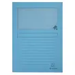 Paquet de 100 chemises à fenêtre SUPER 160g/m2 - 22x31cm - Bleu vif - EXACOMPTA