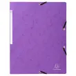 Chemise &agrave; &eacute;lastique sans rabat carte lustr&eacute;e 400gm&sup2; - A4 - Violet - EXACOMPTA 