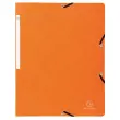 Chemise &agrave; &eacute;lastique sans rabat carte lustr&eacute;e 355gm&sup2; - A4 - Orange - EXACOMPTA 