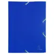 Chemise à élastique 3 rabats Polypropylène 4/10e Opaque Eco - A4 - Bleu - EXACOMPTA