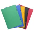Chemise à élastique 3 rabats carte lustrée 600gm² - A3 - Couleurs assorties - EXACOMPTA
