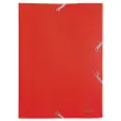 Chemise à élastique 3 rabats Polypropylène 4/10e Opaque Eco - A4 - Rouge - EXACOMPTA