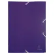 Chemise à élastique 3 rabats Polypropylène 4/10e Opaque Eco - A4 - Violet - EXACOMPTA