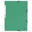 Chemise à élastique 3 rabats carte lustrée 355gm² - A4 - Vert - EXACOMPTA