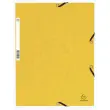 Chemise &agrave; &eacute;lastique 3 rabats carte lustr&eacute;e 355gm&sup2; - A4 - Jaune - EXACOMPTA 