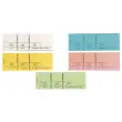 Bloc passe-partout 100 feuillets numérotés de 3 volets - Format 4,8x15 cm - Couleurs assorties - EXACOMPTA