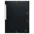Chemise 3 rabats à élastiques Maxi Capacity carte lustrée 600g/m2 Scotten ®- A4 - Noir - EXACOMPTA