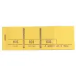 Bloc passe-partout 100 feuillets num&eacute;rot&eacute;s de 3 volets - Format 4,8x15 cm - Jaune - EXACOMPTA 