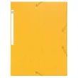 Chemise 3 rabats &agrave; &eacute;lastiques Maxi Capacity carte lustr&eacute;e 600g/m2 Scotten &reg;- A4 - Jaune - EXACOMPTA 