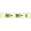 Carnet de 50 tickets vestiaires numérotés de 3 volets (dont 2 volets avec trous) - Format 20x3 cm - Jaune - EXACOMPTA