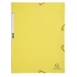 Chemise 3 rabats à élastiques carte lustrée 400g/m2 - A4 - Jaune citron - EXACOMPTA