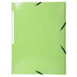 Chemise à élastiques 3 rabats Maxi capacity carte lustrée pelliculée 425gm² Iderama A4 - Vert anis - EXACOMPTA