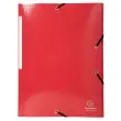 Chemise à élastiques 3 rabats Maxi capacity carte lustrée pelliculée 425gm² Iderama A4 - Rouge - EXACOMPTA