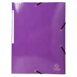 Chemise à élastiques 3 rabats Maxi capacity carte lustrée pelliculée 425gm² Iderama A4 - Violet - EXACOMPTA