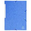 Chemise &agrave; &eacute;lastiques Maxi capacity carte lustr&eacute;e 425gm&sup2; - A4 - Bleu - EXACOMPTA 