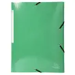 Chemise à élastiques 3 rabats Maxi capacity carte lustrée pelliculée 425gm² Iderama A4 - Vert foncé - EXACOMPTA