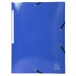 Chemise à élastiques 3 rabats Maxi capacity carte lustrée pelliculée 425gm² Iderama A4 - Bleu foncé - EXACOMPTA
