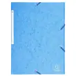 Chemise &agrave; &eacute;lastiques Maxi capacity carte lustr&eacute;e 425gm&sup2; - A4 - Turquoise - EXACOMPTA 