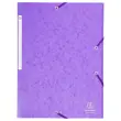 Chemise à élastiques Maxi capacity carte lustrée 425gm² - A4 - Violet - EXACOMPTA