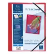 Chemise à élastiques 3 rabats polypropylène opaque Krea Cover - A4 - Rouge - EXACOMPTA