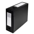 Boite de classement &agrave; pression Dos 100mm polypropyl&egrave;ne 7/10e Opaque - A4 - Noir - EXACOMPTA 