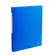 Boite de classement Exabox Dos 25mm Carte lustrée - A4 - Bleu - EXACOMPTA