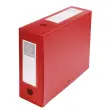 Boite de classement à pression Dos 100mm polypropylène 7/10e Opaque - A4 - Rouge - EXACOMPTA