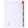 Intercalaires Imprim&eacute;s alphab&eacute;tiques carte blanche 160g - 20 positions - A4 - Blanc - EXACOMPTA 