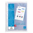Sachet de 100 pochettes perforées polypropylène lisse 6/100e - A4 - Cristal - EXACOMPTA