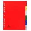 Intercalaires imprimés numériques polypropylène 12/100e - 6 positions - A4 Maxi - Assorties vives - EXACOMPTA