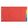 Intercalaires pour fiches bristol en carte lustrée 225 g/m2 4 positions - 125 x 200 mm - Exacompta