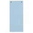 Paquet 100 fiches intercalaires horizontales unies perfor&eacute;es - 105x240mm - Bleu clair - EXACOMPTA 