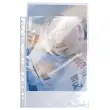 Sachet de 10 pochettes perforées polypropylène lisse haute qualité 9/100e - 24x32cm vertical - Cristal - EXACOMPTA