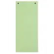Paquet 100 fiches intercalaires horizontales unies perforées - 105x240mm - Vert - EXACOMPTA