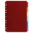 Intercalaires PP transparent couleurs avec porte &eacute;tiquette A4 6 positions - Exacompta 