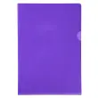 Etui carton de 100 pochettes coin PVC lisse haute résistance 13/100e - A4 - Violet - EXACOMPTA
