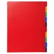 Intercalaires polypropylènes couleurs 10 positions pour porte-vues à anneaux - EXACOMPTA