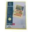 Sachet 10 pochettes coin polypropyl&egrave;ne grain&eacute; 12/100e - A4 - Jaune - EXACOMPTA 