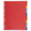 Intercalaires carte lustrée 225g 12 positions - A4 maxi - EXACOMPTA