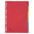 Intercalaires carte lustrée 400g 6 positions - A4 - Couleurs assorties - EXACOMPTA