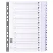 Intercalaires imprim&eacute;s &agrave; touches plastifi&eacute;es - 20 touches 1 &agrave; 20 - A4 maxi - Blanc - EXACOMPTA 