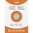Étui de 100 fiches - bristol quadrillé 5 x 5 non perforé 148 x 210 mm - Couleurs assorties - Exacompta