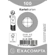 Paquet 100 fiches sous film - bristol quadrillé 5x5 non perforé 55x74mm - Blanc - EXACOMPTA