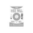 Paquet 100 fiches sous film - bristol quadrill&eacute; 5x5 non perfor&eacute; 74x105mm - Blanc - EXACOMPTA 